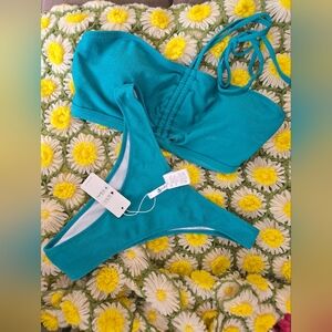Teal Bikini Set by Cupshe